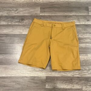 RHONE Men's Mustard Flat Front Shorts